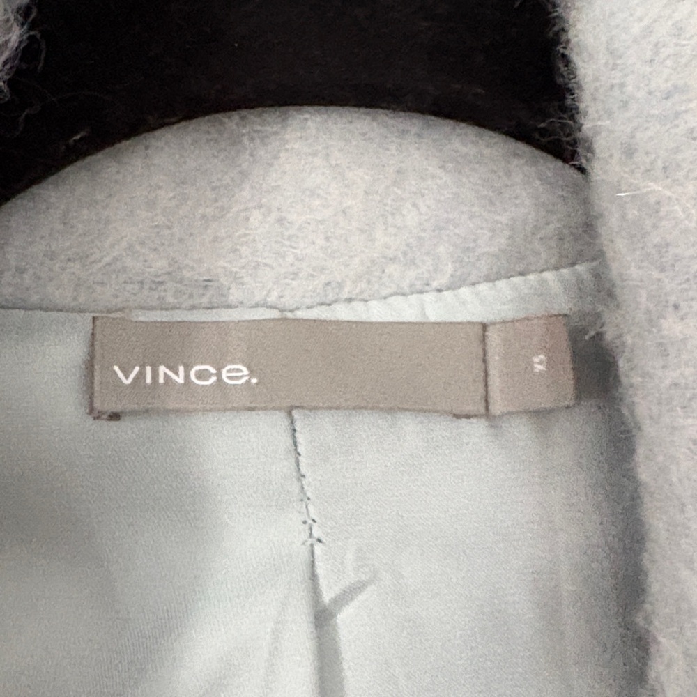 Vince Soft Blue gray Wool Blend Coat - Picture 2 of 6